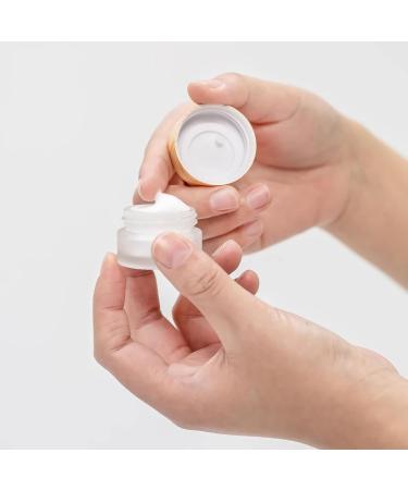 Zeoabsy 4 Pack 5ml Matte Transparent Glass Cream Cans with Lid - Ideal for Cosmetics Gels & Ointments - Eco-Friendly & Durable Storage Solution - Buy Online on GoSupps.com
