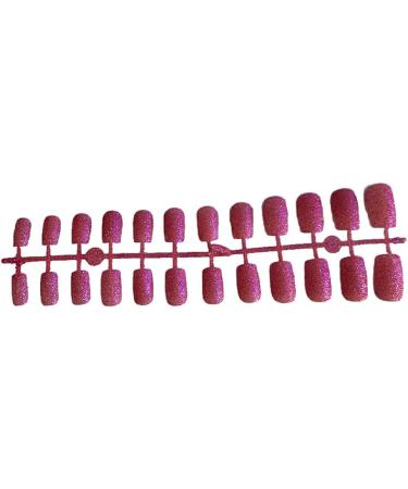 rongweiwang 24 Pieces Fake Nails Press on Flat-end Artificial Nail Tips Elegant DIY Accessory Beauty Kit Manicure Decoration rose red - Buy Online on GoSupps.com