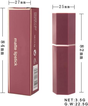 HADAVAKA Matte Moisture Lipstick Matte Lipstick Lasting NonFading Lip Gloss with Velvet Texture Naturalnude Moisturizing Highly Pigmented Pink Lipstick Moisturizing 01 - Buy Online on GoSupps.com