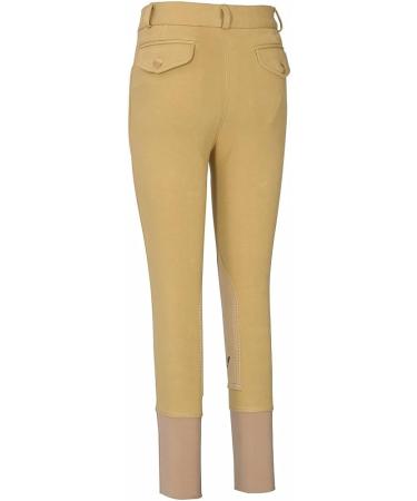 TuffRider Boys Patrol Light Knee Patch Breeches 10 - Light Tan - Top Quality Riding Breeches for Boys - Buy Online on GoSupps.com