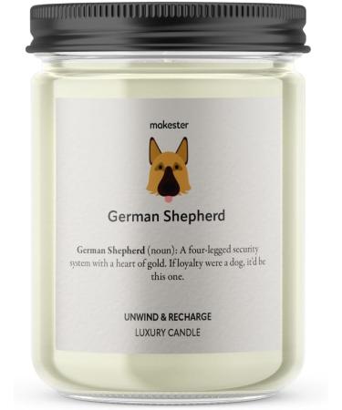 German Shepherd Candle - 220g Soy Wax with Vanilla Jasmine & Almond - Ideal Gift for Dog Lovers - Makester - Buy Online on GoSupps.com