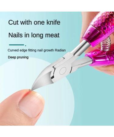 Toe Nail Clippers Dead Skin Remove Thick Nails Ingrown Nail Cutter Mermaid Stainless Steel Mouth Pliers Manicure Tools (Color : Red) - Buy Online on GoSupps.com
