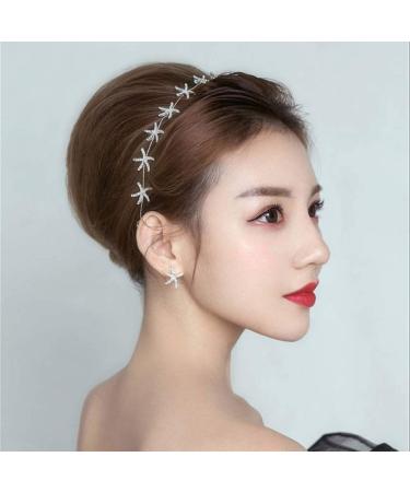Lurrose Wedding Star Headgear - 1PC Golden Rhinestone Headband Hair Accessory for Brides - Buy Online on GoSupps.com