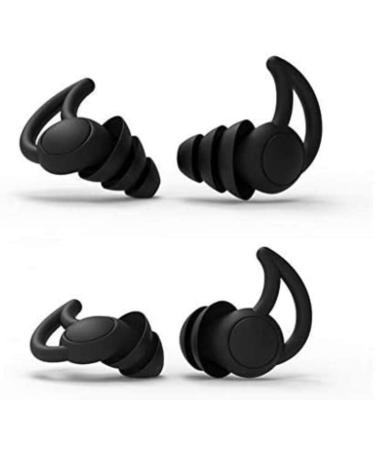 Hearing Protection Earplugs for Sleep Or Work Anti-Noise Super Noise Reduction Student Dormitory Office Silicone Reduce Noise (Color : Black Size : 2layer+3layer)