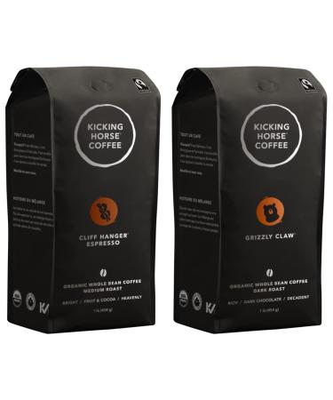 Kicking Horse Coffee Cliff Hanger Espresso Medium Roast Whole Bean 1 lb (Pack Of 6) - Certified Organic Fairtrade 1 lb (Pack Of 6) - Certified Organic Fairtrade Kosher