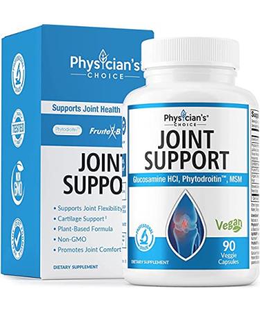 Glucosamine Chondroitin MSM - Phytodroitin Plant-Based Chondroitin - Joint Supplements for Men & Women - Turmeric, Boswellia - Triple Strength, (Shellfish Free, Vegan) 90 Capsules