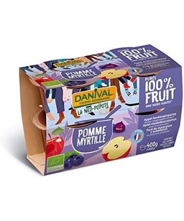 Danival - Organic Apple and Blueberry Puree 4 x 100g - Sold per unit - Buy Online on GoSupps.com