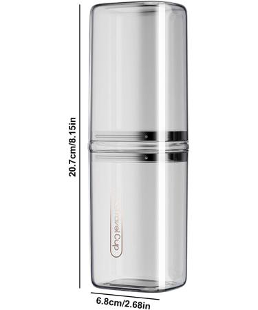 Travel Toothbrush Box - Portable Organizer for Toothbrush & Toothpaste - Ideal for Camping School & Business Trips - Transparent Gray - Buy Online on GoSupps.com