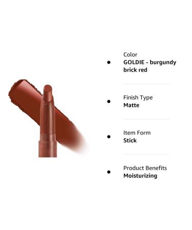 Colourpop GOLDIE Lippie Stix Matte Lipstick - Rich Brick Red 1.0g | GOLDIE - Buy Online on GoSupps.com