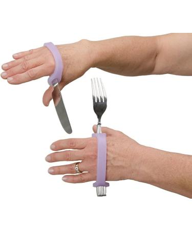 EazyHold Silicone Universal Cuff Aid for Limited Hand Grip | Adaptive Eating & Therapy Tool for Cerebral Palsy | Disabled Assistive Equipment for Spoon & Fork | Youth to Adult 5 Pack - Buy Online on GoSupps.com
