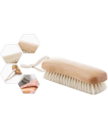 HEALIFTY Natural Beech Bristle Scrub Brush Household Laundry Brush Washing Clothes Brush Shoes Wash Brush - Buy Online on GoSupps.com