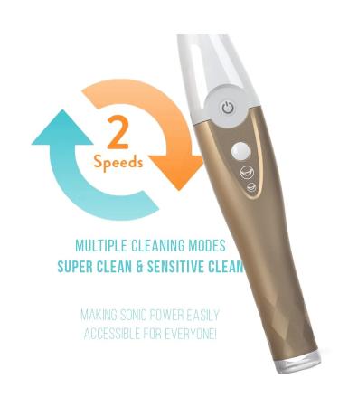 TAO Clean Umma Diamond Sonic Toothbrush - Ergonomic, Dual Speed, Gold Cleaning Station - Buy Online on GoSupps.com