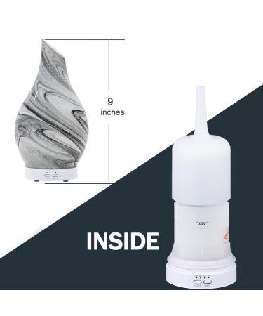 Glass Aroma Diffuser with Color Night Light - Cool Mist Humidifier for Home & Office (Grey) - Buy Online on GoSupps.com