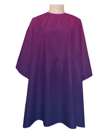 Wine Red Purple Barber Cape - Salon Hair Cutting Cape for Women Men Kids Adults Haircut Cape with Adjustable Elastic Neckline Hairdressing Stylist Cape Gown Accessories Abstract Modern Ombre Color Art