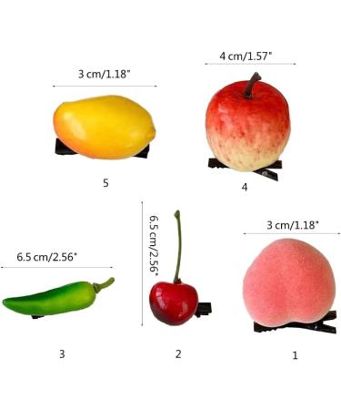 XIAHIOPT Women Girl Hair Fixing Funny Fruit Hairclip Women Girl Haipin Hair Decorations Household Accessory for Adults Cherries - Buy Online on GoSupps.com