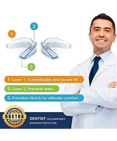 Teeth Grinding Mouth Guard 8 Pack - Bruxism & Clenching Dental Guard for Nighttime - 2 Sizes - Buy Online on GoSupps.com
