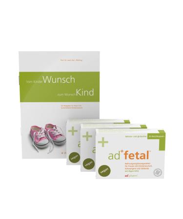Adfetal Vegan Pr natal - Optimally supplied with the desire to have children pregnancy & breastfeeding - folic acid iodide vitamin D algae DHA - 90 Weichkps.+"From the desire to have children to the child's child" by Prof. B hling - Buy Online on GoSupps.com