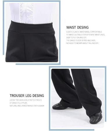 Libaobaoyo Boys Ballroom Dance Pants | Slim Fit Professional Dancewear for Kids 13-14 Years - Buy Online on GoSupps.com