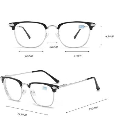 Fullwosing Glasses for Myopia - Short-Sighted Prescription -1.00 to -6.00 | Stylish Silver Eyewear for Men & Women - Buy Online on GoSupps.com