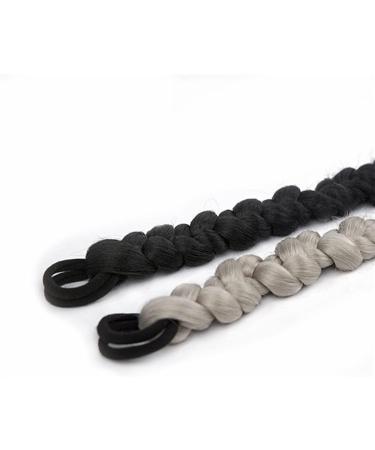 Ponytail Extensions Ring Long Boxing Braids Crochet Braid Hair Ponytail Extensions Synthetic Chignon Tail With Rubber Band Hair for Women(Color:Rose red) 28inches Rose red - Buy Online on GoSupps.com