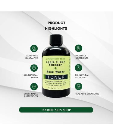 Apple Cider Vinegar & Rose Water Toner - Acne Prevention Blemish Control & Soothing Lavender Oil - International Shipping - Buy Online on GoSupps.com