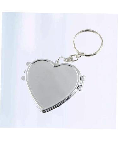 WRITWAA Metal Key Ring Metal Keychain Key Ring Pendant Buckle Key Chain Folding Metal Travel Vintage Vanity Mirror Double Side Compact Mirror - Buy Online on GoSupps.com
