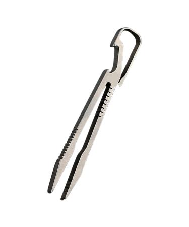 Miniature Picking Tool Stable Precision Tweezers Fine Tip Tweezers Lightweight Hobbyist Tweezers Pick Up Tweezers with Light Key Chain Survival Tool for Camping Climbing Travel and Home Bottle opener