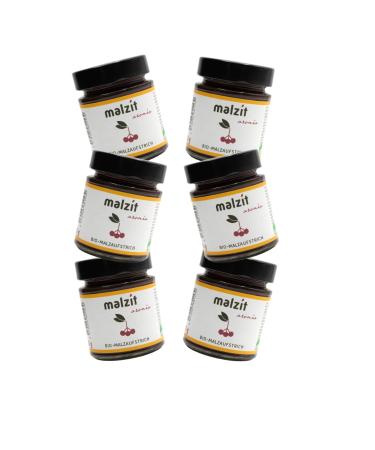 Malzit spread in the glass 6 x 150 g aronia bio & vegan little sugar bread spread from barley malt spread for bread rolls and croissants alternative to honey or jam aronia 6 x 150 g
