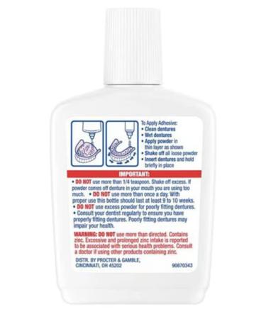 Fixodent Extra Hold Denture Adhesive Powder Pack of 3 with Chevaux Denture Brush - Bundle Deal - Buy Online on GoSupps.com