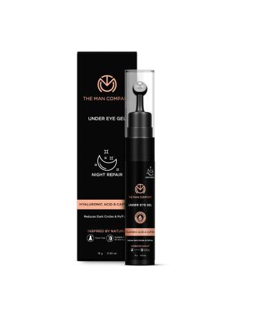 The Man Company Under Eye Gel with Cooling Massage Roller - 15gm | Dark Circles, Fine Lines, Puffy Eyes | Caffeine & Hyaluronic Acid - Buy Online on GoSupps.com