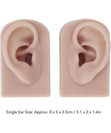 Silicone Ear Model Left and Right Soft Flexible Model Fake Ear Piercing Practice Human Ear Model Silicone Ear for Jewelry Display Acupuncture Teaching (#3) - Buy Online on GoSupps.com