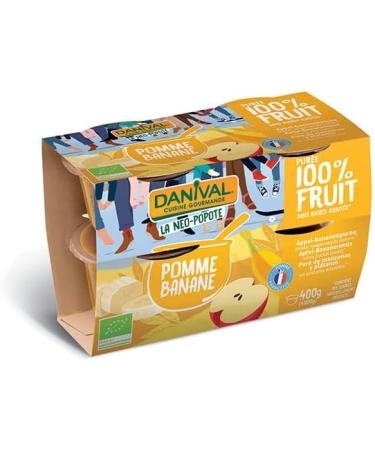 Danival - Organic Apple Banana Puree 4 x 100g - unit - Buy Online on GoSupps.com