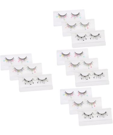 Abaodam 12 Pairs Sequin False Eyelashes Pride Makeup Colored Lashes Pride Outfit Color Lashes Lashes with False Lashes Individual False Eyelashes Lashs Extend Cosplay Miss Imitation - Buy Online on GoSupps.com
