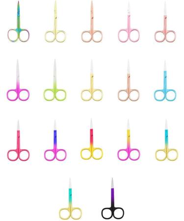 IOIUSKKU Nail Cuticle Nippers Stainless Steel Scissors Eyebrow Trimmer Trimming Tool Spray Blue Gold - Buy Online on GoSupps.com