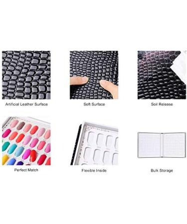 Staccatory 216 Colours Nail Tips Display Book DIY Nail Art Shows Colour Map Chart Painting Display Board White - Buy Online on GoSupps.com