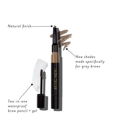 LAURA GELLER Sculpt-n-Stay Waterproof Brow Pencil & Gel in Taupe - Long-lasting and Defined Brows - Buy Online on GoSupps.com