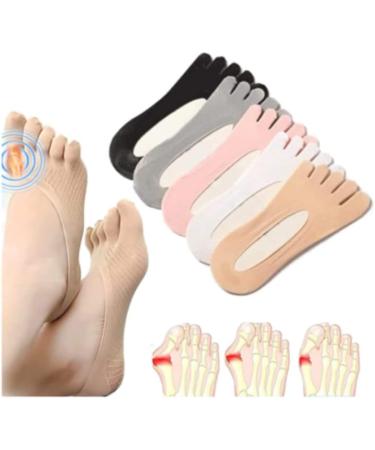 Anti-Bunion Health Socks - 5/10 Pair Strongjoints Relief Toe Socks for Women - Beige Split Toe Socks Set - Buy Online on GoSupps.com
