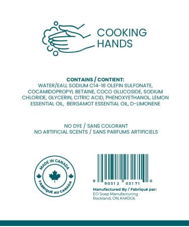 Liquid Hand Soap Refill with Essential Oils - Cooking Hands Scent | 32oz | International Shipping - Buy Online on GoSupps.com