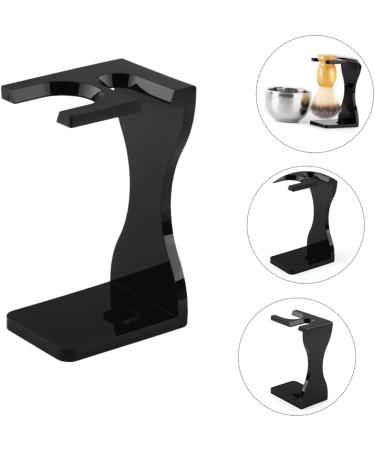 minkissy Shaving Stands Beard Brush Holder Acrylic Safety Razor Stand for Desk Home Bathroom Travel Black - Buy Online on GoSupps.com