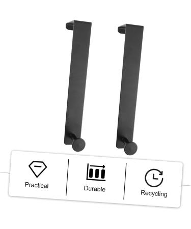 Uonlytech Clothes Rack 2pcs Door Hook Wall Mounted Clothes Hanger Towel Valet Towel Hanger Punch- Hook Bedroom Door hat Towel Holder 21x4.5cm Black - Buy Online on GoSupps.com