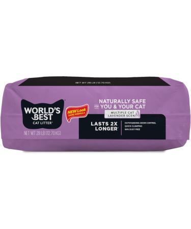 Worlds Best Cat Litter 28lb Multiple Cat Lavender Scented beige 12.7 kg (Pack of 1) 12.7 kg (Pack of 1) Single - Buy Online on GoSupps.com