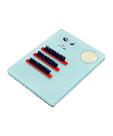 Sisiter 2-in-1 Acrylic Eyelash Extension Pallet + Round Jade Stone Set - Blue | Lash Tray Gasket for Eyelash Grafting Tool Pad - Buy Online on GoSupps.com