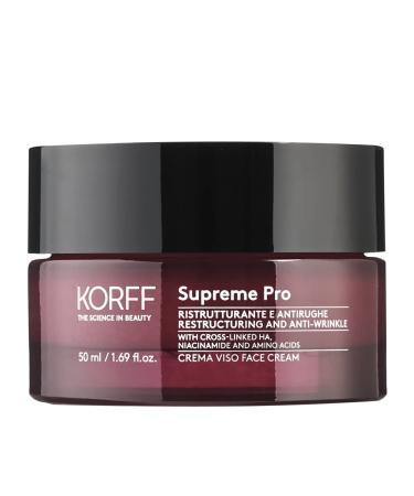 Korff Korff Supreme Pro Face Cream Restructuring and Anti-Wrinkle with Hyaluronic Acid for all skin types 50ml pack