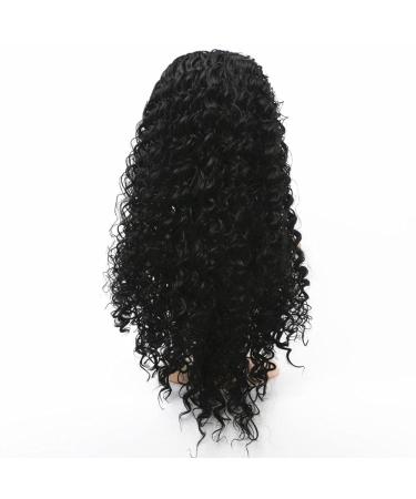 Shop Long Curly Afro Wig for Women | 23 Black Water Wave Loose Human Hair - Perfect for Cosplay Parties & Daily Wear - Buy Online on GoSupps.com