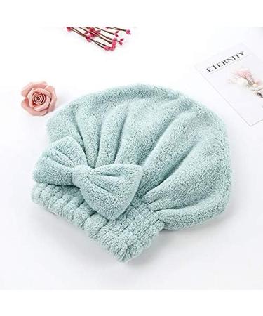 Qiafeiye Microfiber Hair Drying Towel Cap Super Absorbent Quick Dry Magic Hair Turban Wrap for Women Wet Short or Long Curly Thick Girls Hair Anti Frizz Bathroom Essential (Seagreen 1) Seagreen 1 - Buy Online on GoSupps.com