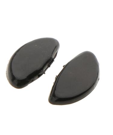 25 Pairs of 15mm Black Oval Silicone Push-In Nose Pads for Eyeglasses - Comfortable & Durable | International Shipping - Buy Online on GoSupps.com