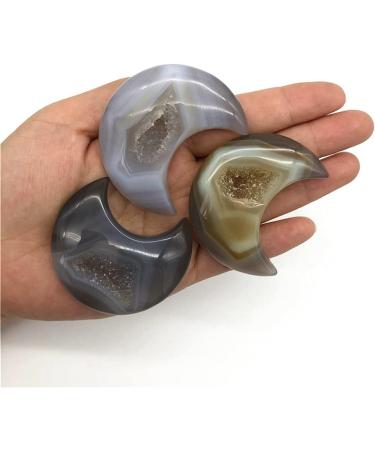 Natural Crystal Rough Natural Agate Geode Moon Shaped Crystal Cluster Half Moon Agate Geode Carved Crystal Stones Reiki Natural Stones and MineralsCrystal dingchi - Buy Online on GoSupps.com