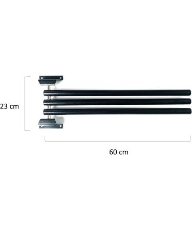 Yes Horse Ceiling Holders - Metal Bracket for Sabrack & Saddle Storage (60 cm Black Swiveling) | Durable Horse Box & Stable Solutions - Buy Online on GoSupps.com