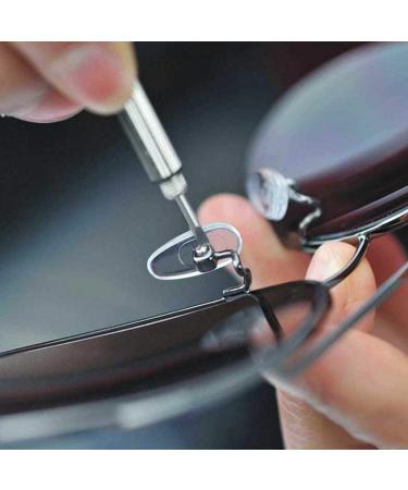 Nutmanel Glasses Repair Tool Set - Complete Sunglasses Repair Kit with Screws Screwdrivers Silicone Nose Pads & Tweezers for Easy Repairs - Buy Online on GoSupps.com