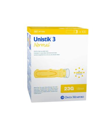 Unistik 3 Normal Box of 100 23 Gauge